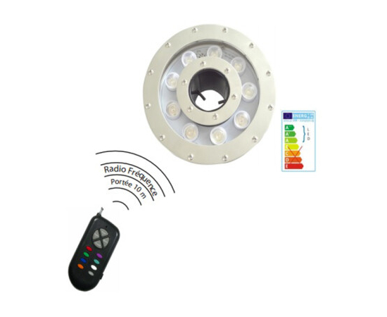 Прожектор LED AquaViva 9LED (20Вт 12В) RGB для фонтана с отв.под трубу 30 мм, изображение 2 ᐉ Купить ᐉ Цена ᐉ Заказать
