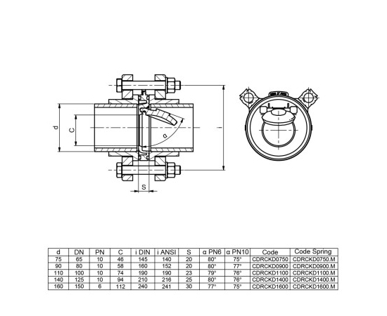 Обратный клапан Effast межфланцевый d90 мм ANSI/DIN, изображение 2 ᐉ Купить ᐉ Цена ᐉ Заказать