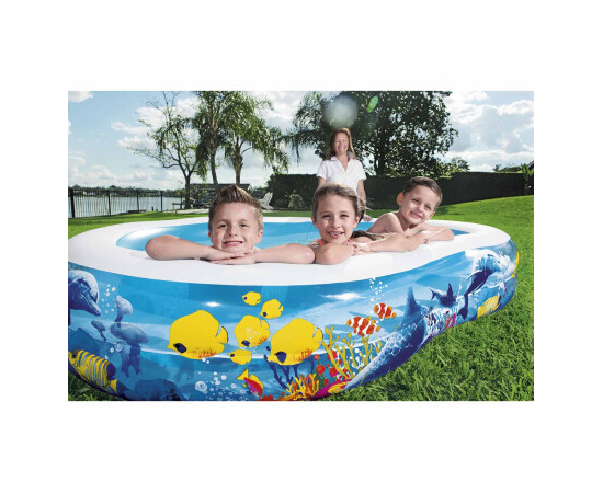 Детский надувной бассейн Bestway 54118 (262х157х46 см), изображение 5 ᐉ Купить ᐉ Цена ᐉ Заказать в Киеве, Украине